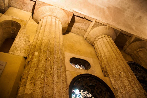 Interieur Van Dom Kathedraal Siracusa Syracuse Sicilië Italië Stad Staat — Stockfoto
