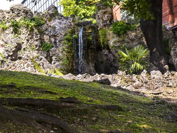 Jardin Borgo Medievale Qui Est Château Des Éléments Bâtiments Toute — Photo