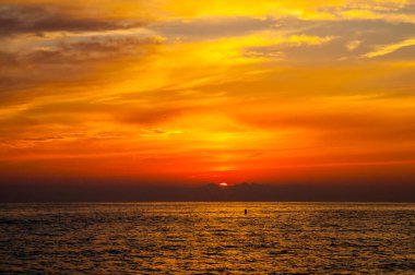 Florida, ABD 'den Karayipler üzerinde muhteşem gün batımları.