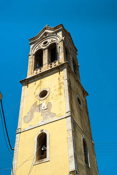 Igreja Bell Tower Ilha Ithaka Nas Ilhas Jónicas Gregas Com — Fotografia de Stock