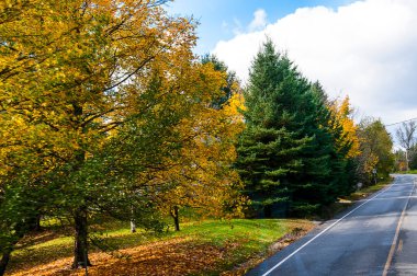 Sonbaharda New England 'ın nehirleri, gölleri ve dağları. ABD' nin kuzeydoğu eyaletlerinin sonbahar renkleri dünyaca ünlüdür ve turistlerin ilgi odağı konumundadır.