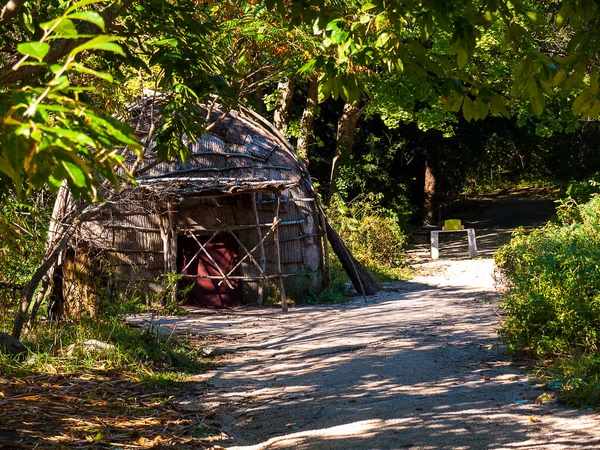 Plymouth Massachusetts Teki Plimoth Çiftlik Müzesi Pilgrimler Wampanoag Yerlileri Nin — Stok fotoğraf