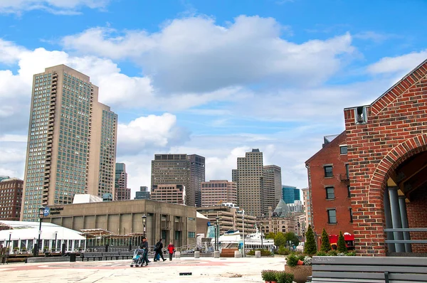 Boston Skyline Boston Hlavní Město Největší Město Massachusetts Jedním Nejstarších — Stock fotografie