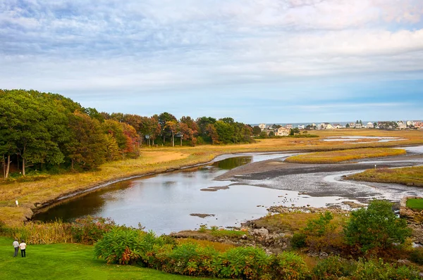 Sonbaharda New England Eyaletlerinin Nehirleri Gölleri Dağları — Stok fotoğraf