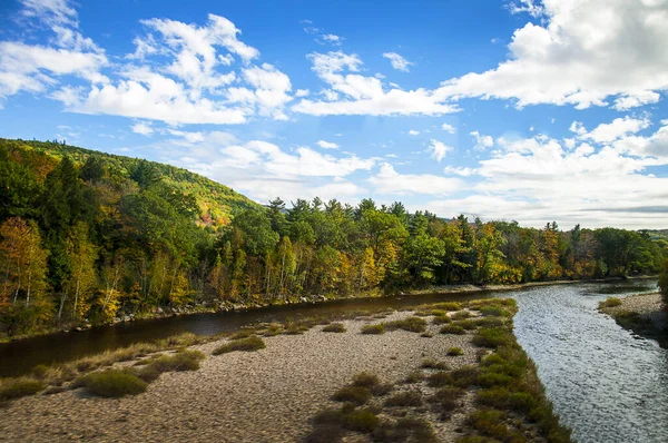 Les Rivières Lacs Montagnes Nouvelle Angleterre Automne Les Couleurs Automnales — Photo