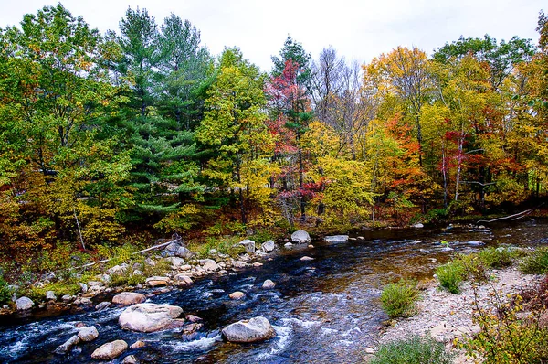 Rivers Lakes Mountains New England Autumn Fall Colours North Eastern —  Fotos de Stock