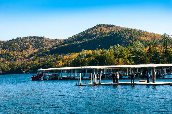 Rivers Lakes Mountains New England Autumn Fall Färgerna Nordöstra Usa — Stockfoto