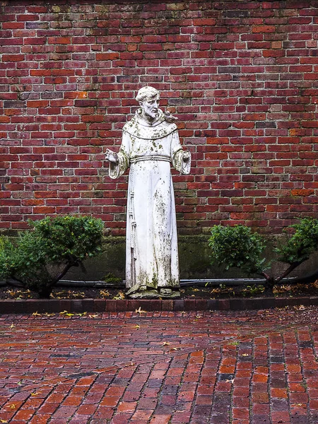Pomnik Franciszka Asyżu Bostonie Usa — Zdjęcie stockowe