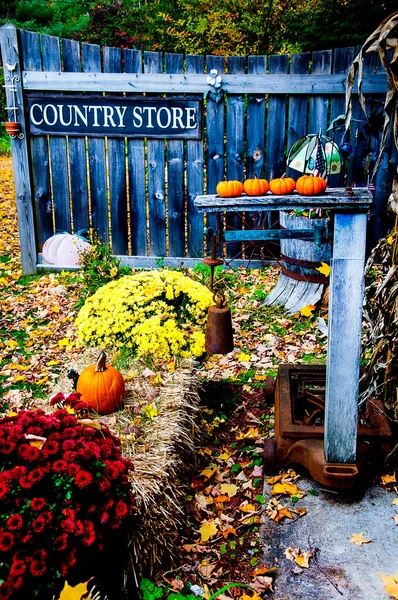 Clapboard Country Store Autumnal Weather Honeymoon Bridge New Hampshire Usa Stock Image