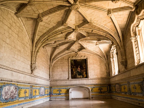 Saal Des Jeronimos Klosters Lissabon Portugal Das Jeronimos Kloster Wurde — Stockfoto
