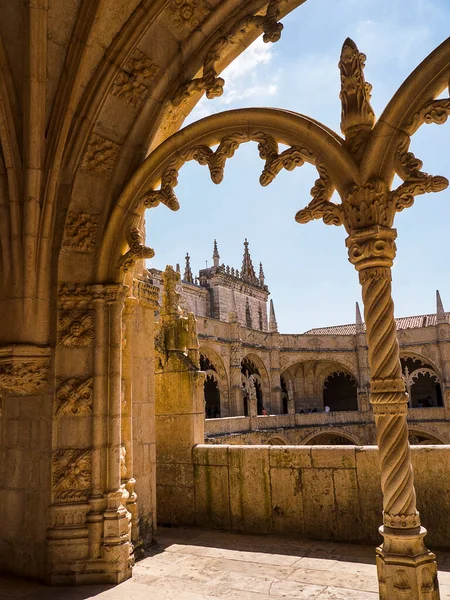 Cloister Jeronimos Monastery Lisbon Portugal Jeronimos Monastery Dedicated Santa Maria — Stock Photo, Image