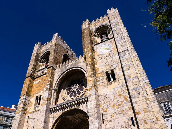 Patriarchal Cathedral Mary Major Lisbon Cathedral Known Portugal Earthquakes Have — Stock Photo, Image