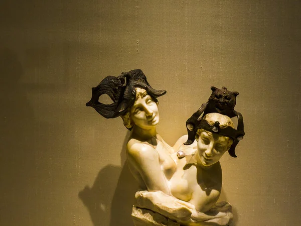 Art Nouveau Ceramic Dancing Figures Museum Lisbon Portugal Comme Artiste — Photo