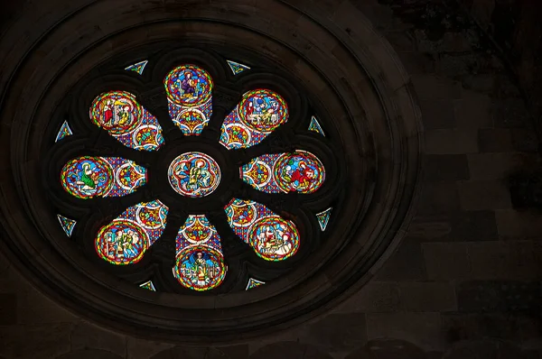 Rose Window Patriarchal Cathedral Mary Major Lisbon Cathedral Known Portugal — Stock fotografie