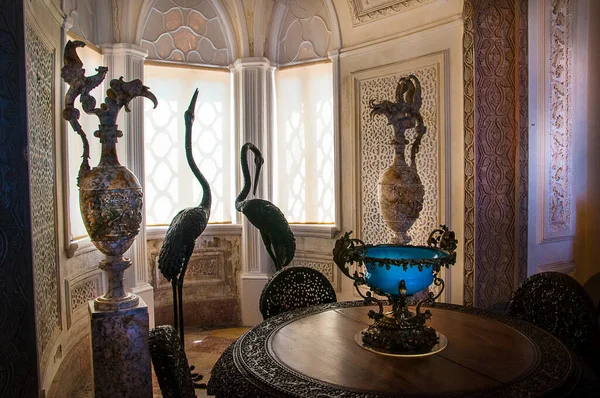 Quarto Num Dos Palácios Sintra Portugal Sintra Uma Cidade Turística — Fotografia de Stock