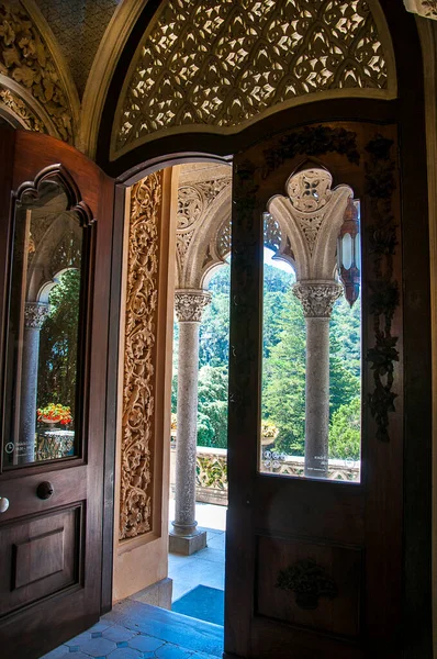 Vstup Jednoho Paláců Sintra Portugalsku Sintra Letovisko Podhůří Pohoří Sintra — Stock fotografie