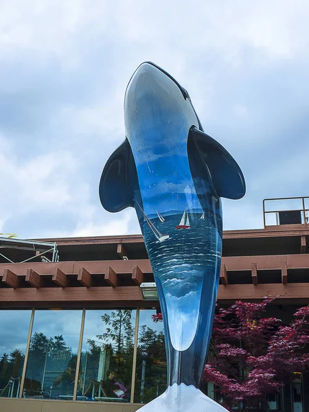Painted Fiberglass Orca Vancouver Aquarium British Columbia — Stock fotografie
