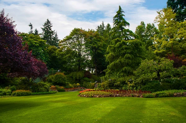 Blommig Visning Gardens Nära Victoria Vancouver Island British Columbia Kanada — Stockfoto