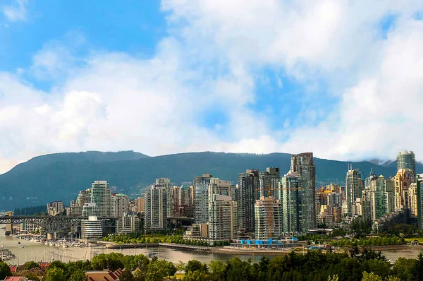 City Scape Vancouver British Columbia Canada Vancouver Ein Geschäftiger Seehafen — Stockfoto