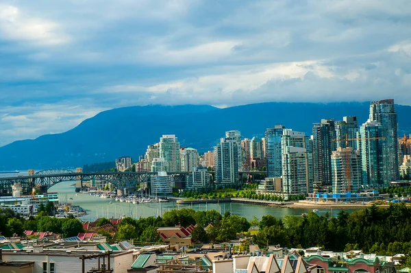 Città Scape Vancouver Nella Columbia Britannica Canada Vancouver Vivace Porto — Foto Stock