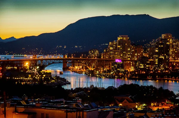 City Scape Vancouver British Columbia Canada Vancouver Ein Geschäftiger Seehafen — Stockfoto