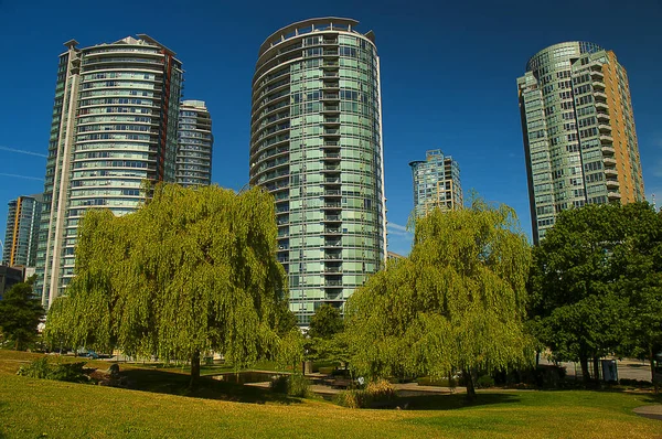 Město Scape Vancouver Britské Kolumbii Kanada Vancouver Rušný Přístav Západním — Stock fotografie