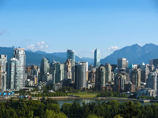 Город Скайп Ванкувере Британской Колумбии Канада Ванкувер Шумный Морской Порт — стоковое фото