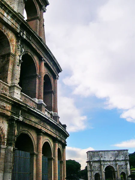 Kolezyum Vespasian Tarafından Roma Daki Ünlü Anıt Olan Neros Golden — Stok fotoğraf