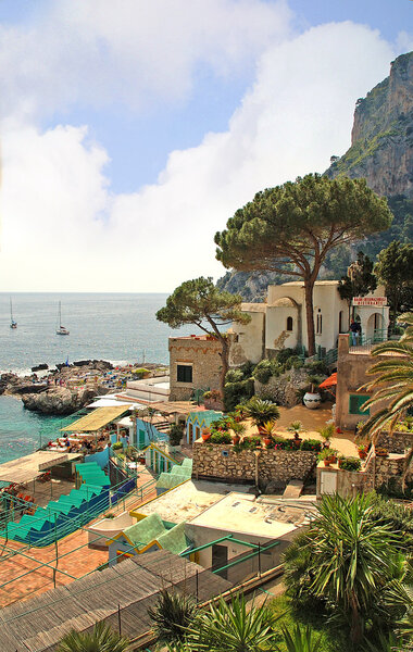 Marina Piccolo on the island of Capri in The Bay of Naples Italy