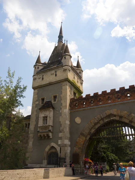 Castillo de Vajdahunyad en Budapest La Capital de Hungría Europa —  Fotos de Stock