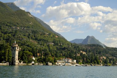 Gardone Riviera on Lake Garda Italy clipart