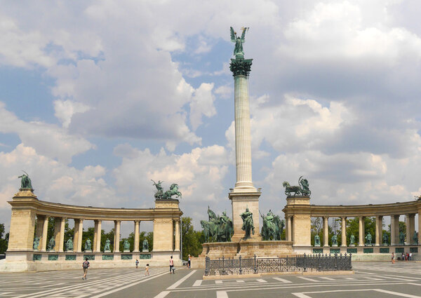 Heroes Square in Budapest Hungary