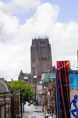 Liverpool Anglikan Katedrali veya katedral kilise Risen İsa'nın