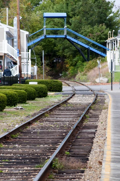 Tren de vía a la estación de Keystone Colorado en los EE.UU. — Foto de Stock