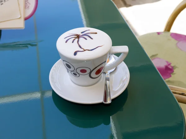 Spectaculaire koffie in Cavtat een prachtige stad aan de zee in Kroatië — Stockfoto