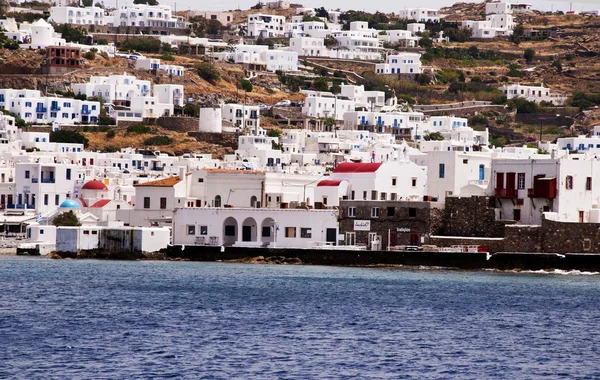 Chora den största staden av ön Mykonos i de grekiska öarna — Stockfoto