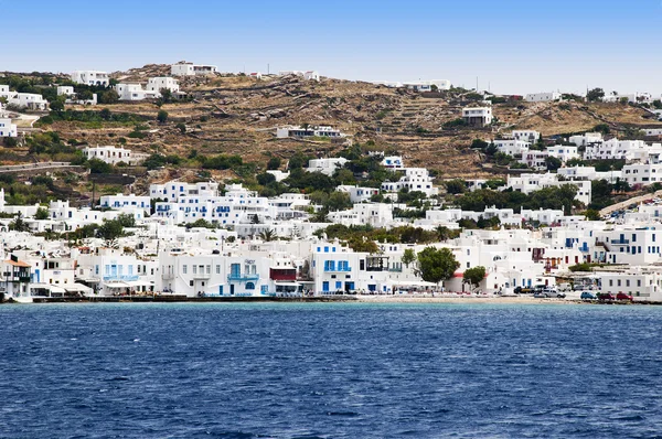 Chora la ciudad principal de la isla de Mykonos en las islas griegas —  Fotos de Stock