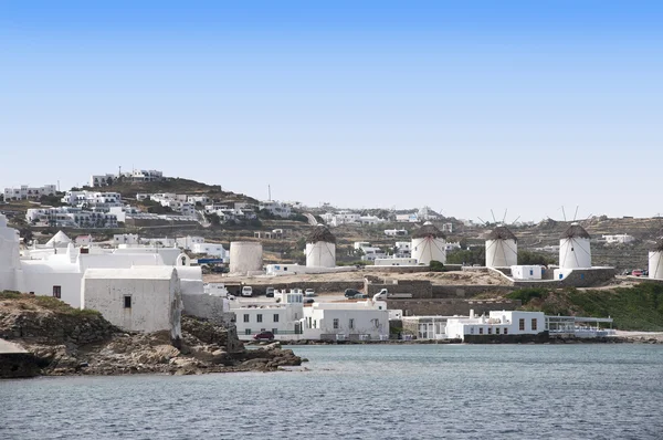 乔拉斯在米克诺斯岛希腊主要镇 — 图库照片