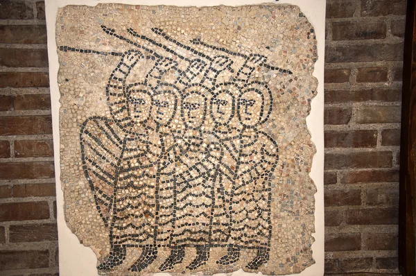 Soldados en mosaicos del siglo X en la iglesia de Rávena, Italia —  Fotos de Stock