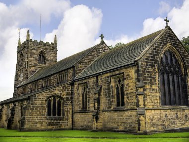 All Saints Church in Ilkley which  is a spa town in West Yorkshire, in the north of England. clipart