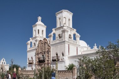 San Xavier del Bac İspanyol Katolik misyon Tucson Arizona