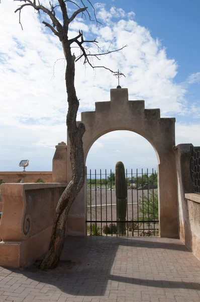 Starych hiszpańskich misji st Xavier del Bac w pobliżu Tucson Arizona — Zdjęcie stockowe