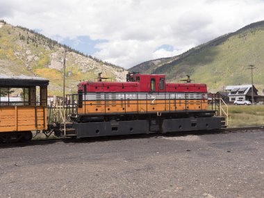 Durango Silverton dar hat tren Colorado Dağların üzerinden muhteşem manzarası vardır