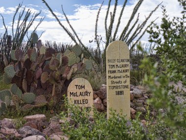 Boot Hill cemetery in Tombstone Arizona USA clipart