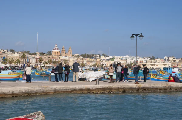 Bezienswaardigheden in Marsaxlokk op th4e eiland Malta — Stockfoto