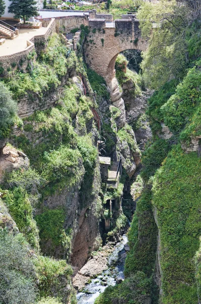 O desfiladeiro na aldeia de Ronda Espanha — Fotografia de Stock