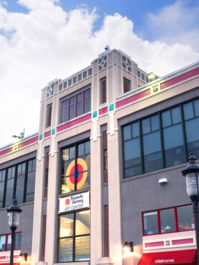 Potomac Nehri'nin kıyısında Alexandria Virginia ABD binalar inşa