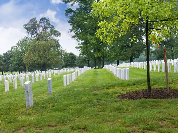 Tumbas en el Cementerio Nacional de Arlington en Virginia, Estados Unidos — Foto de Stock