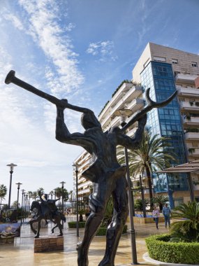 Street of Million Pound Surrealist Statues by Salvadore Dali in the Stylist Town of Marbella on the Costa del Sol Spain clipart