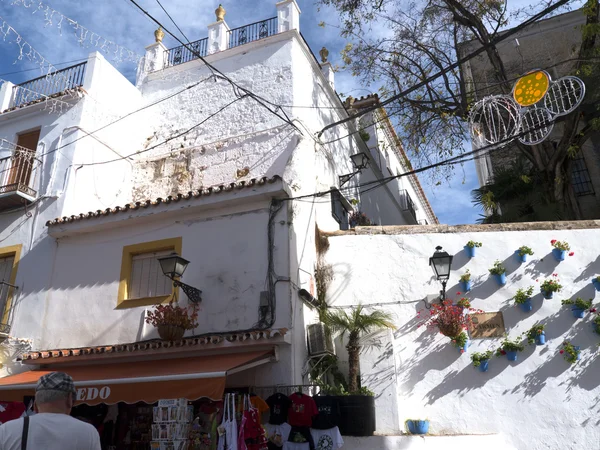 Budynków starego miasta Marbella na Costa Del Sol Andalucia, Hiszpania — Zdjęcie stockowe